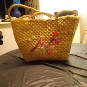 Large Wicker Shoulder Bag